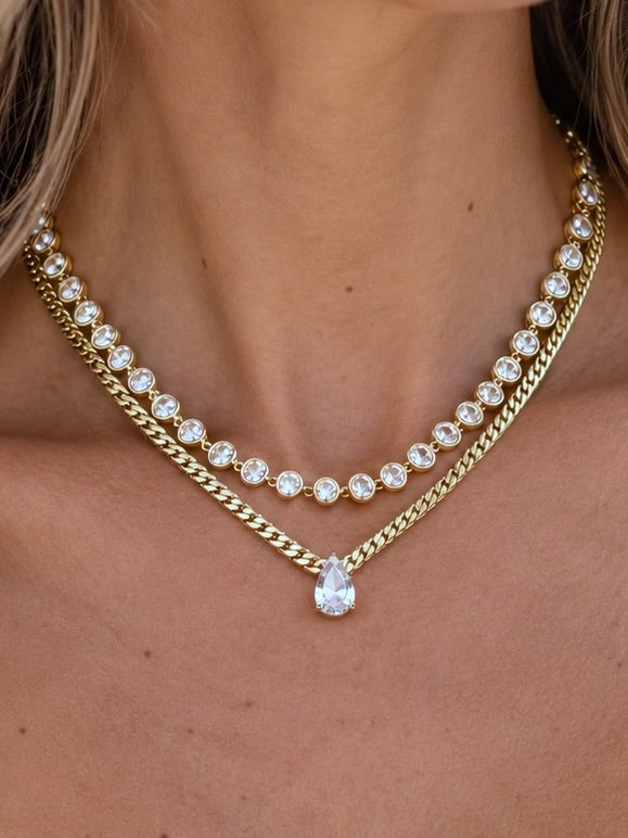 SOCIALITE Tennis Necklace