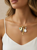 WELL COLLECTED Wire Charm Choker Necklace