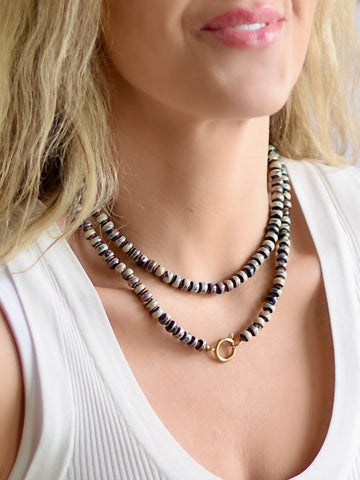 TIDE AND TRUE BEADED WRAP NECKLACE