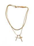DOUBLE CROSSED 2 Layer Necklace