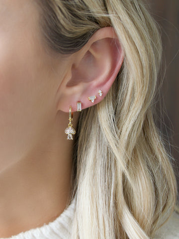 POWER UP Mushroom Huggie Earrings