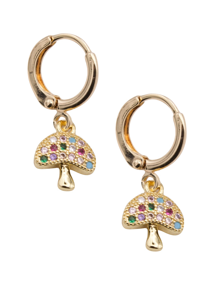 POWER UP Mushroom Huggie Earrings