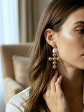 HOLY CHIC Pearl Cross Earrings