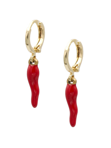 HOT STUFF Pepper Huggie Earrings