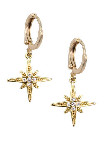 Starburst Huggie Earrings
