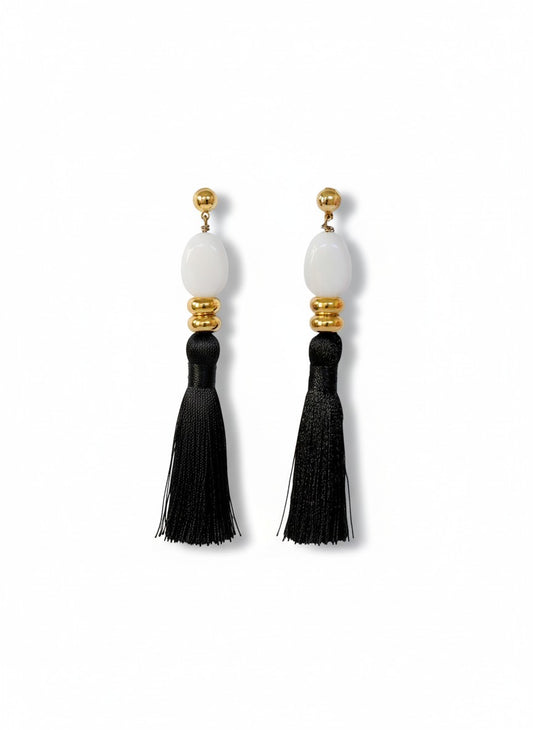 FRINGE BENEFITS Tassel Statement earrings