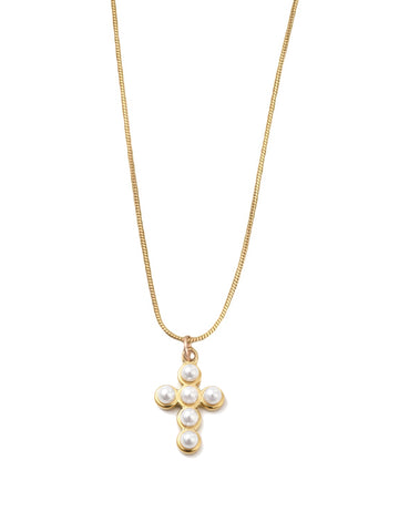 FORGIVEN Pearl Cross Necklace