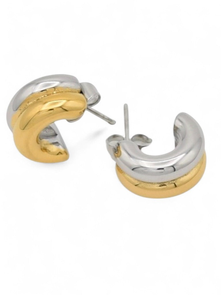 SPLIT DECISION Hoop Earrings