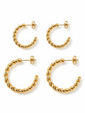 TWISTED SISTERS Hoop Earring Set