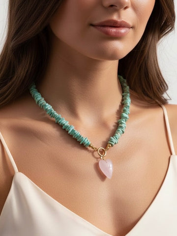 REBEL HEART Beaded Necklace