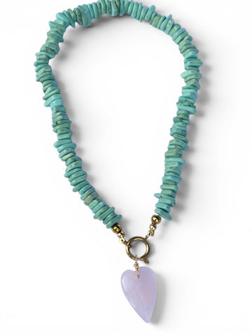 REBEL HEART Beaded Necklace