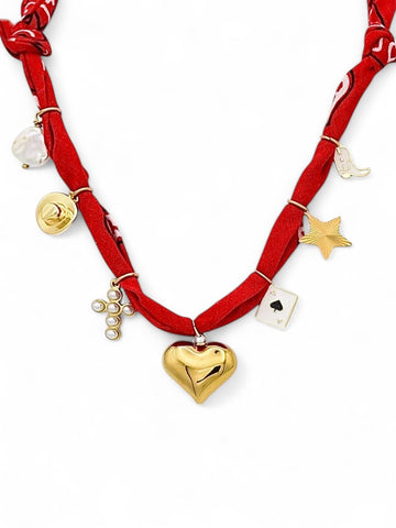 SALOON Bandana Charm Necklace