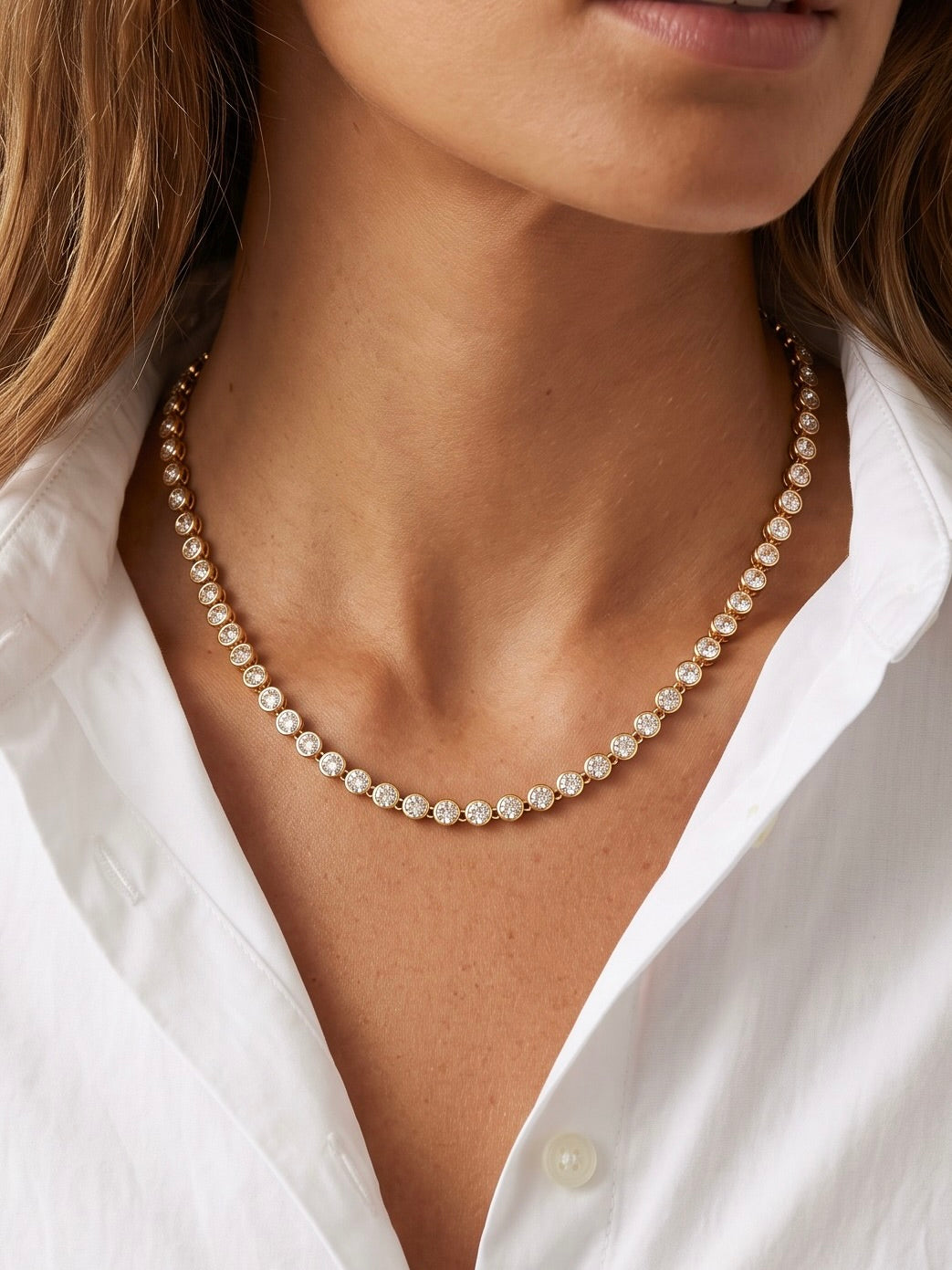 SOCIALITE Tennis Necklace