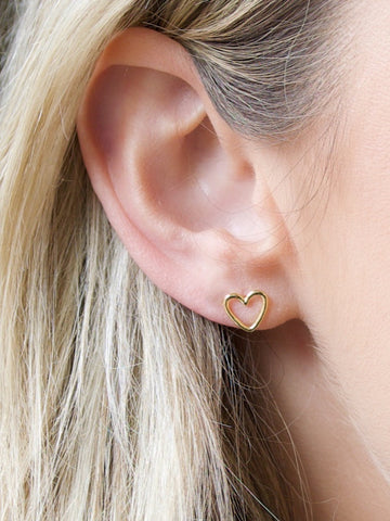 OPEN HEARTED Stud Earrings
