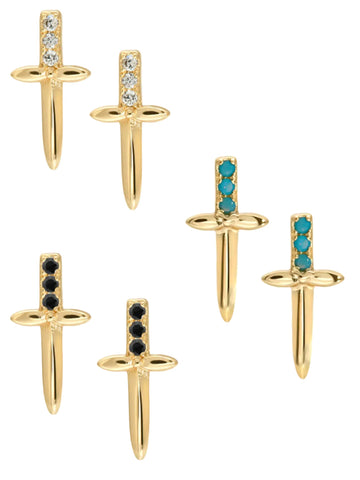 GUARDED Sword Stud Earrings