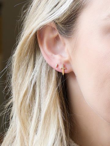 GUARDED Sword Stud Earrings