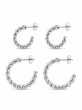 TWISTED SISTERS Hoop Earring Set