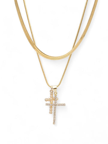 DOUBLE CROSSED 2 Layer Necklace