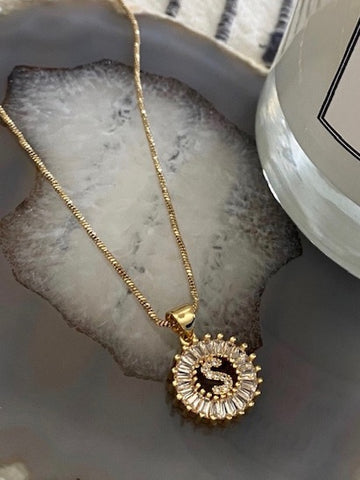 Yours Truly Initial Necklace- GOLD