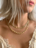 Chained Statement Link Chain Necklace