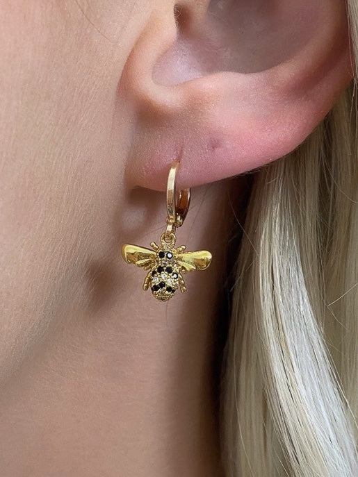 Queen Bee Huggie Earrings