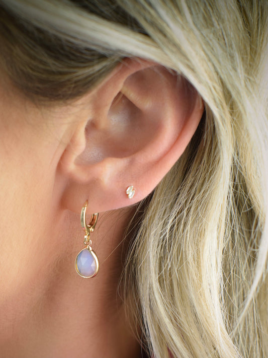 OPALITE Huggie Hoop Earrings