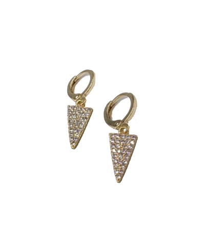 Pyramid Huggie Earrings