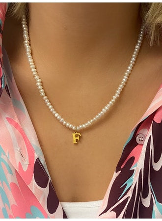 SEA ME Initial Pearl Necklace