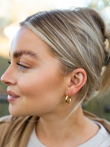 Chunky Small Gold Hoop Earrings
