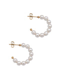 KEEP IT CLASSY Pearl Hoop Earrings
