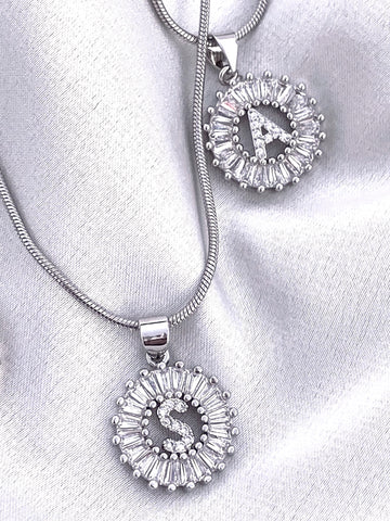 SILVER Yours Truly Initial Necklace