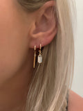 Gold Bar Huggie Earrings