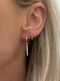 Gold Bar Huggie Earrings